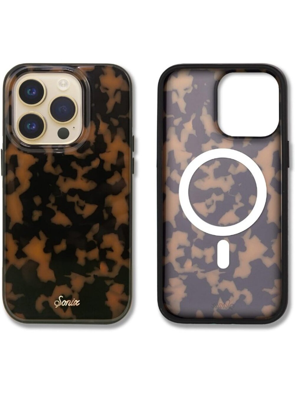 Stylish Tortoise Shell iPhone 14 Pro Max Case | MagSafe Compatible | 10ft Drop